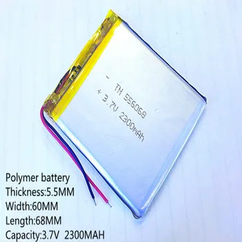 1 kom. polymer baterije 2300 mah 3,7 U 556068, pametna kuća, MP3 zvučnike, Li-ion baterija za dvr, GPS, mp3, mp4, mobitel, dinamika