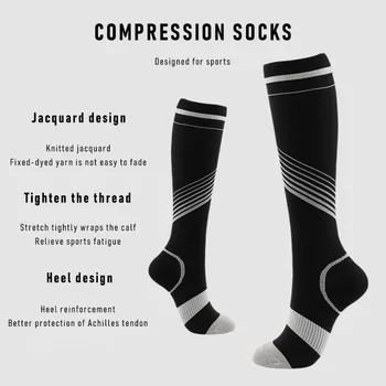 3 Para Kompresije Najlon Čarapa Medicinske Čarape Za Hranjenje Specijalizirana U Biciklizmu Na Otvorenom Prozračna Sportske Čarape