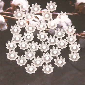 100pc 8 mm prozirno bijela Svjetlosni Cvijet Nail Dizajn Ukrasa Za Nokte Sjaj Album Za Albume DIY Pribor Nakit