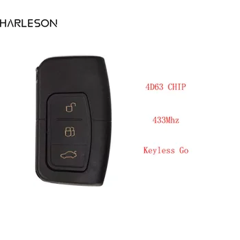 Pametna Auto-Daljinski ključ 433 Mhz 46/4D63Chip za Ford C-Max, Focus MK2 modela Kuga, Mondeo Galaxy HU101 Blade Fob Keyless Go 3M5T15K601-DC/DB