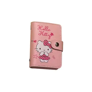 Novčanik Hello Kitty, Torbice Za Kovanice S Cartoonish po cijeloj površini, Kožni Držač za Kartice Sanrio Kuromi Kawaii, Ženski Novčanik za Karte, Putno Novčanik