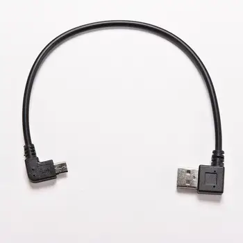 1pc USB 2.0 Lijevi kut A Nožica 90 Stupnjeva prema Mikro Lijevom kutu M Kabel Kabel za prijenos podataka