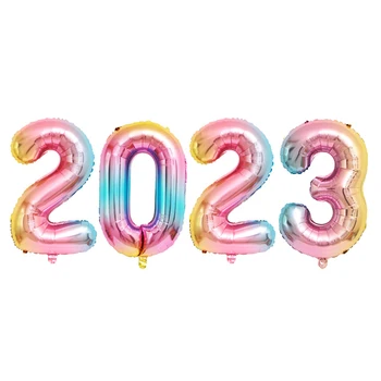 4kom 16-inčni Brojke 2023 Folija Baloni Sa Proslave Božić i sretna Nova Godina 2023 Brojke, Baloni za Dekoracije