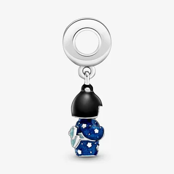 Perle od 925 Sterling Srebra, апанская Lutka u Plavoj boji kimona, Ovjes Ovjes, u formi Originalne Narukvice Pandora, Ženski Nakit 