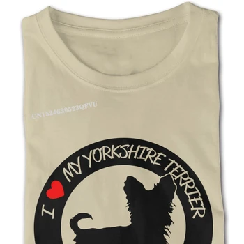 Majice I Love My Yorkshire Terrier t-Shirt Majice Muške Prirodni Majica Pamučna Muška Majica Jednostavan Stil majice i Majice Nove