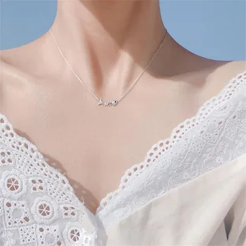 Nova Moda Kreativne Popularni Posrebreni Nakit Identitet Riba Kosti Crystal ključne kosti Lanca Privjesak Ogrlice XL143