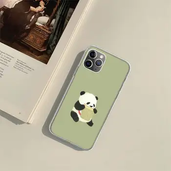 Tvrda Plastična Torba s slatka Panda Za Apple telefona iPhone 14 13 Pro Max 11 12 Mini SE 2020 X XS XR 8 7 Plus 6 6S 5 5S torbica u obliku Školjke