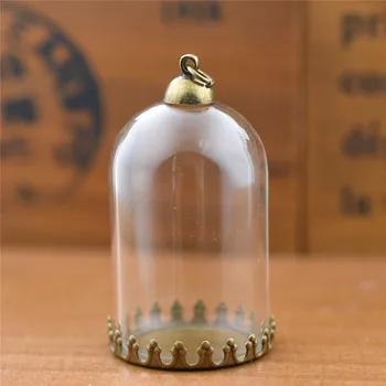 10 compl. 38*25 mm šuplja cijev staklena banka s instalacijskim osnova perle kapa set staklenih bočica privjesak staklena boca nakit