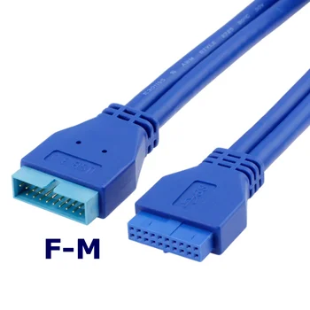 5 Gbit/s i USB produžni kabel USB3.0 20Pin Ženski na USB 3.0 20-pinski Muški Produžni kabel matične ploče Produžni kabel matične ploče 0,5 m