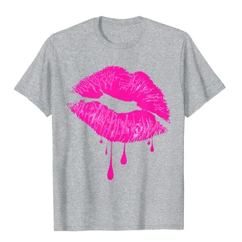 Svijetlo Ružičaste Usne Poljubac 80-ih, Retro Vintage Ruž za usne Evening t-Shirt Majice Za Muškarce Večernje Majice t-Shirt Оверсайз Personalizirane Pamuk