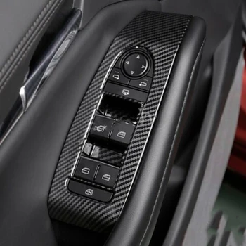 1 Kit Automobila Od Karbonskih Vlakana Stil Vrata, Prozora Prekidač Ploče Poklopca Ukrasi ABS LHD Pogodan za Mazda 3 je Hatchback Limuzina CX-30 2020
