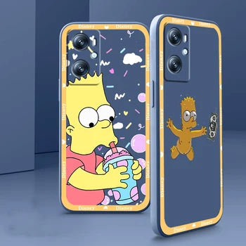 Slatka torbica za telefon Disney Simpsons Bart za OPPO Find X5 X3 F21 Lite A96 A94 A93 A77 A76 A74 A72 A57 A53S A16 A9 5G Tekućina za Uže