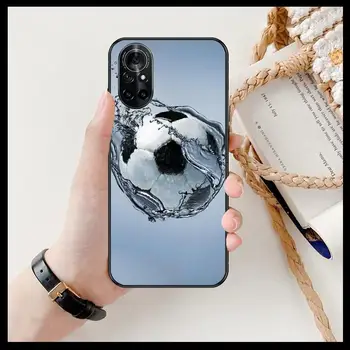 Nogometni nogometni crna Prozirna Torbica Za telefon Huawei Honor 20 10 9 8A 7 5T X Pro Lite 5G Crni Etui Coque Hoesjes Comic Fashion desi