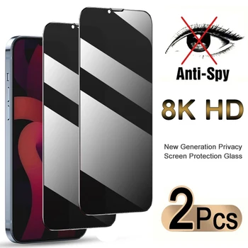2 kom. Zaštitna folija za ekran privatnosti za iPhone 11 12 13 14 Pro Max Mini SE anti-spyware staklo za iPhone X XS Max XR 6 7 8 6S Plus Film