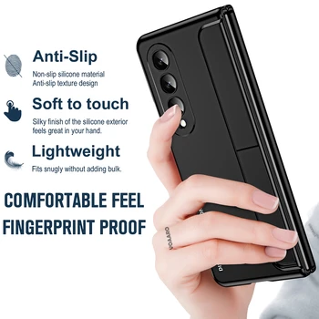 Za Samsung Galaxy Z Fold 4 Odvojiva Torbica Utor za Olovke Držač za Stalak Torbica za Samsung Z Fold 4 Torbica sa Touch Olovkom Prednja Staklena Film