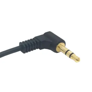 10 cm, Audio produžni kabel 90 stupnjeva pod pravim kutom od 3,5 mm, 3-pol Audio Stereo Priključak do Ženskog Удлинительному Kabel Crne Boje