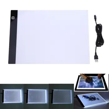 Novi Grafički Tablet A4 LED Tablet Za Crtanje Tanak Art Stencil Ploča Za Crtanje Light Box Трассировочный Stolni Mat troetažna Дропшиппинг